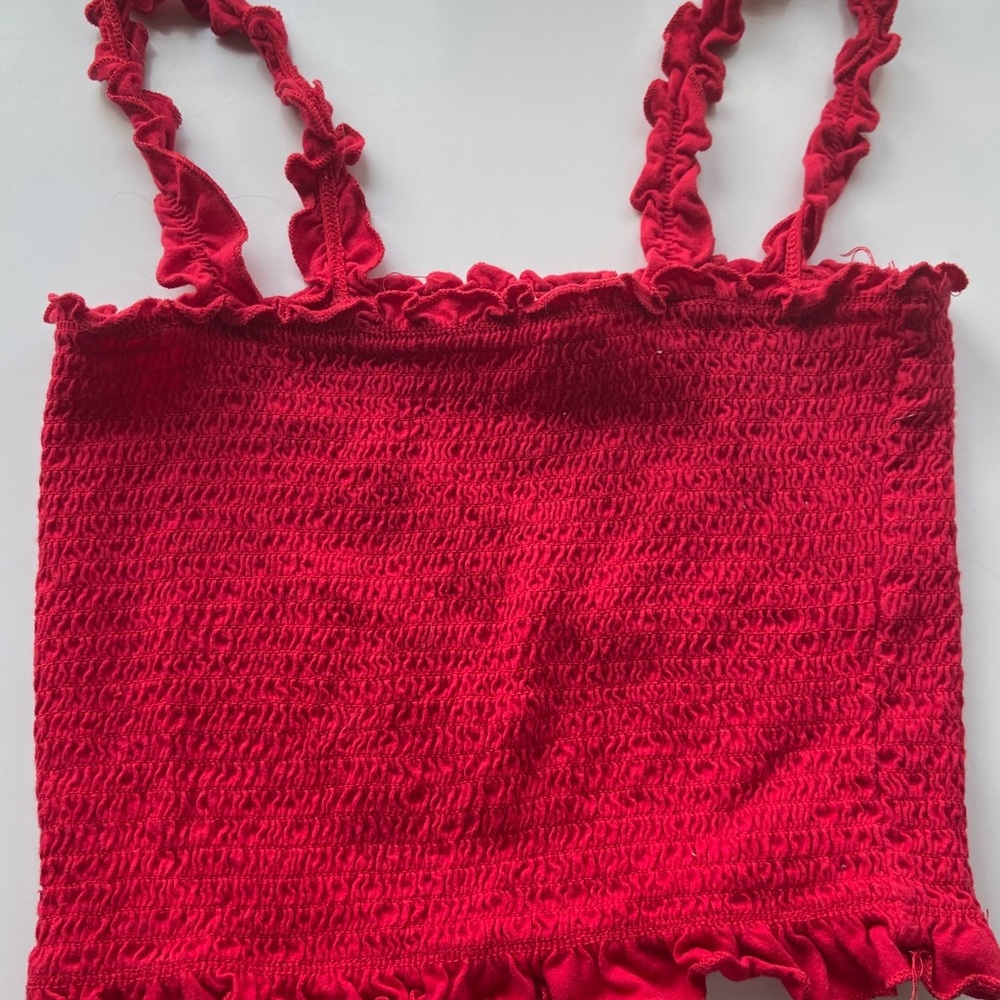 Red tank top